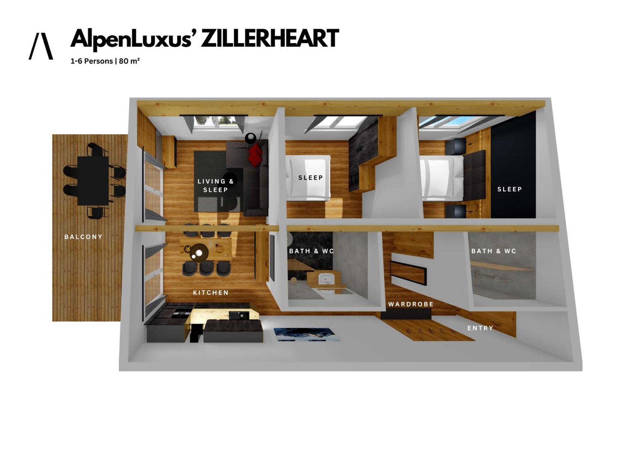 Zillerheart - Balcony Und Car Park By Alpenluxus Appartements ฟือเกน ภายนอก รูปภาพ